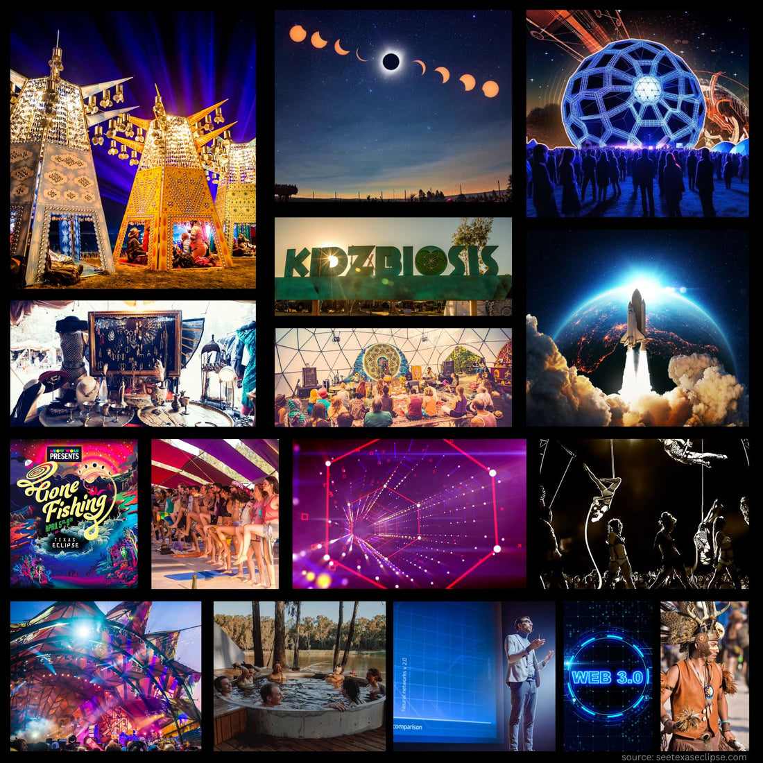 Texas Eclipse Festival 2024 - A Journey Through Space and Art: The Celestial Creation Event Experience