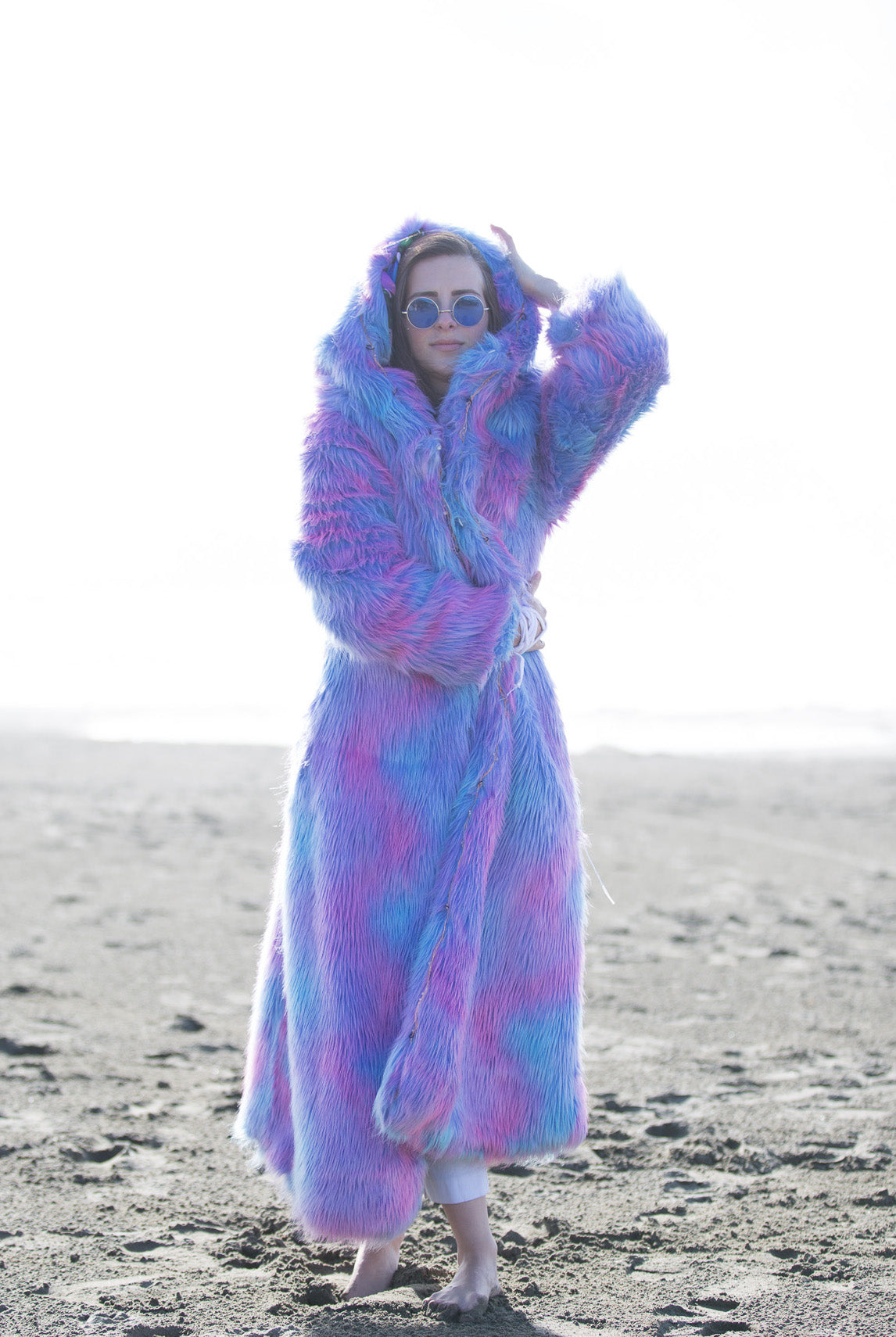 Purple Faux Fur Coat