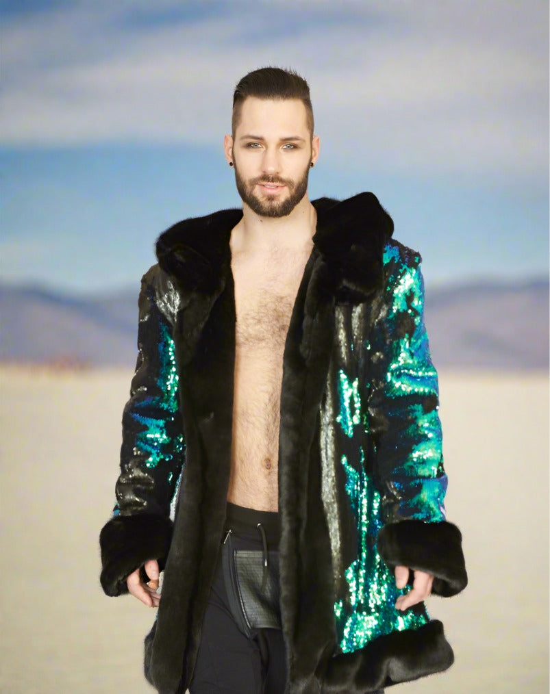 Chameleon Dragon festival jacket men