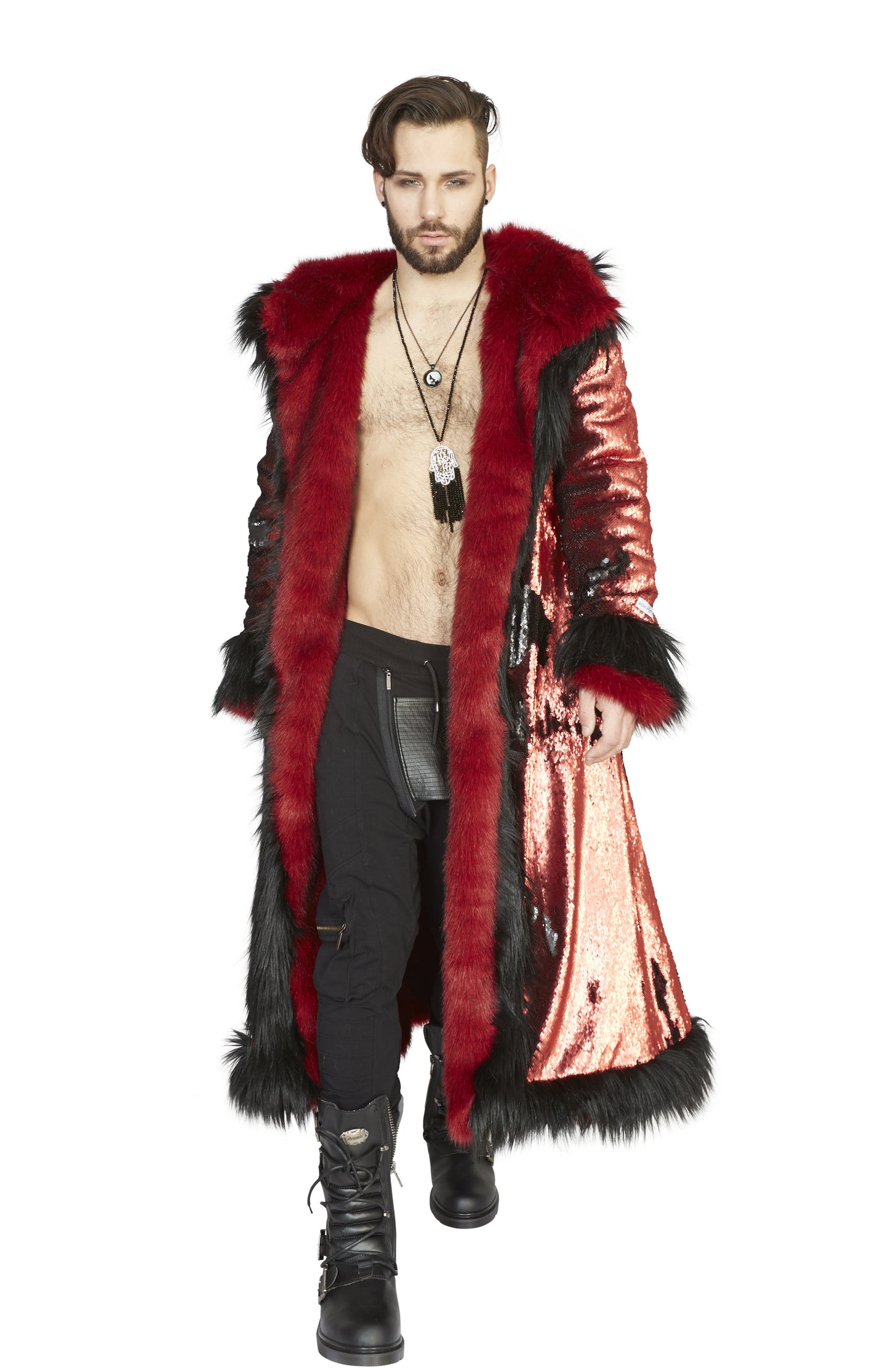 Red Dragon Festival fur jacket