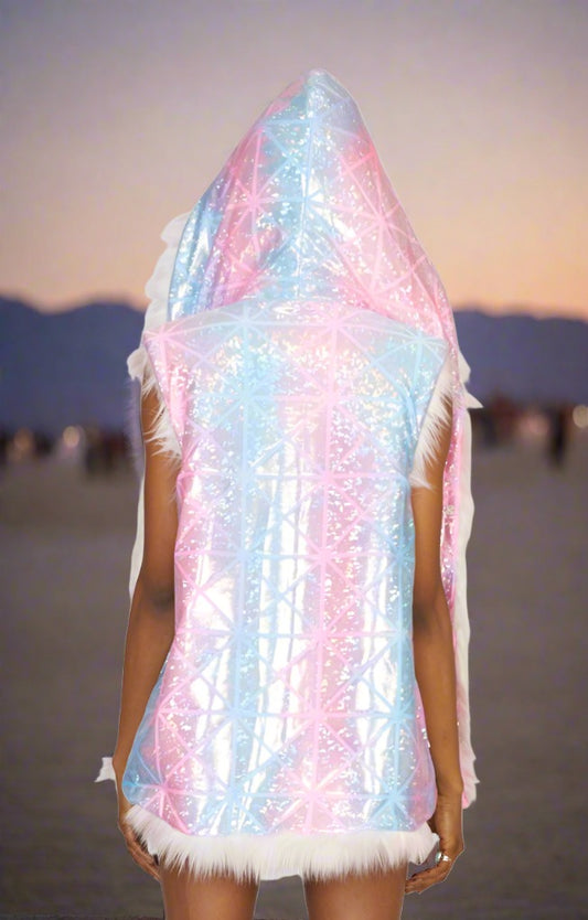 Cotton Candy faux fur vest