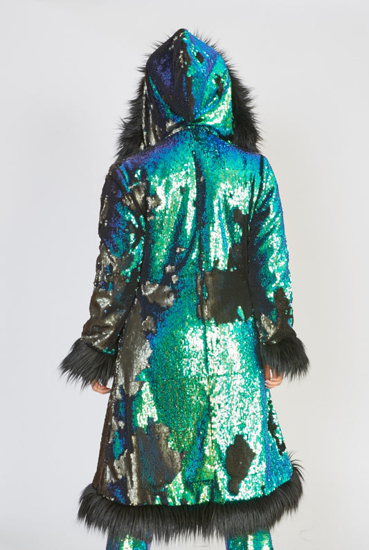 Dragon Queen faux fur coat