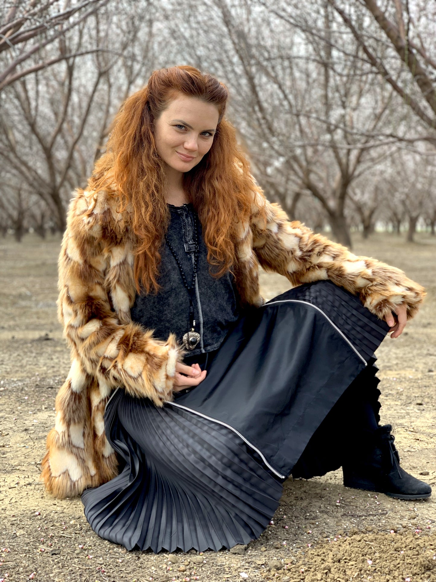 Brida faux fur coat | BOHO coats