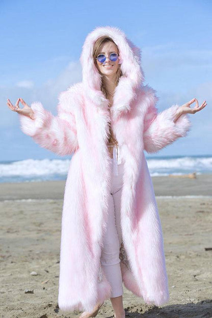 COTTON CANDY FAIRY Fur Coat | Burning Man | Playa Jacket | Mens Costume | Faux fur coat for men | Boho Coats