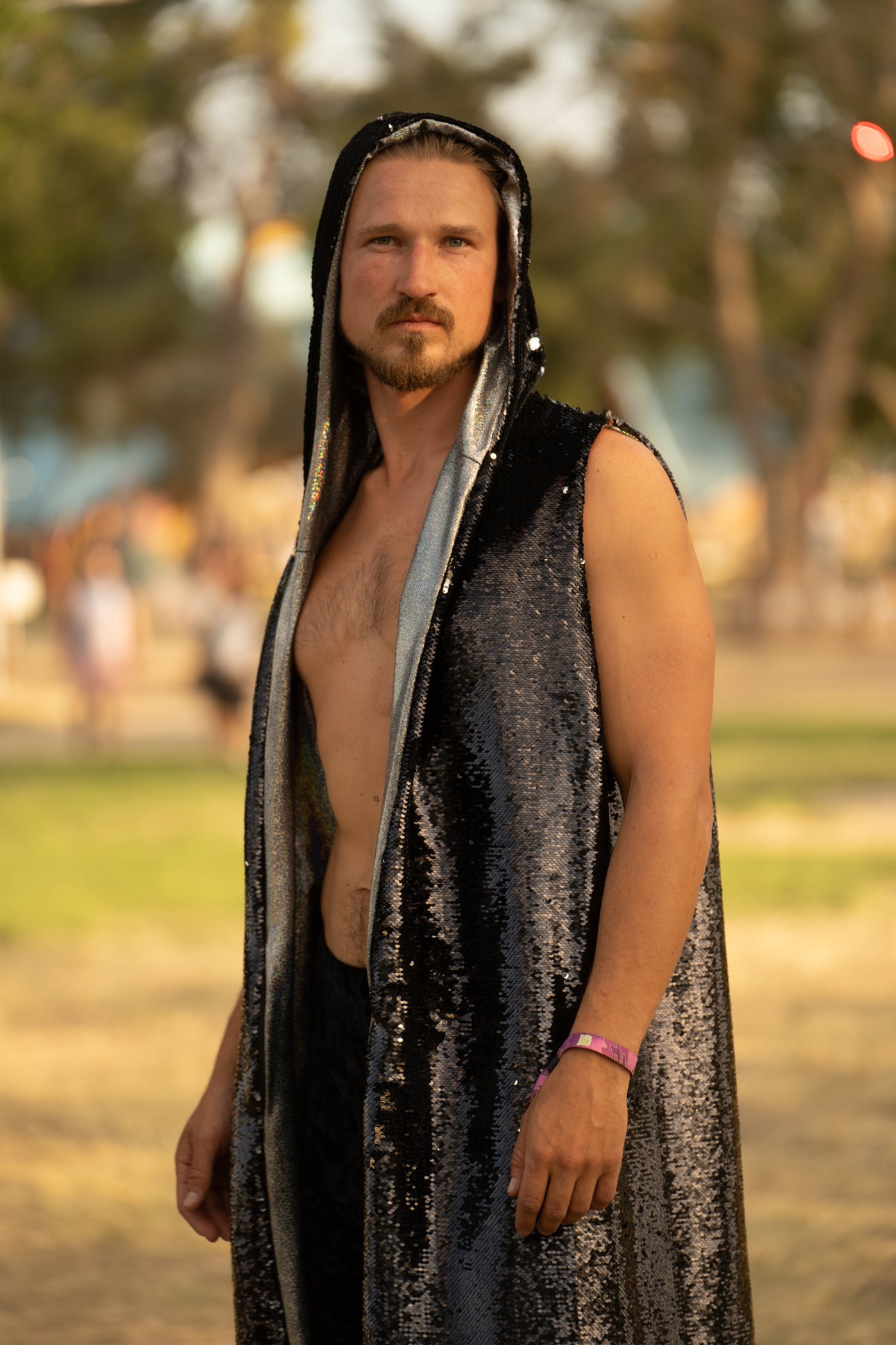 Black Knight Kimono Burning Man wear men