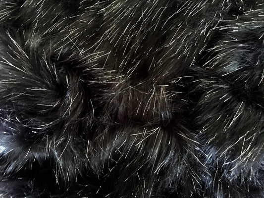 Black - Faux Fur for Custom Festival Coats