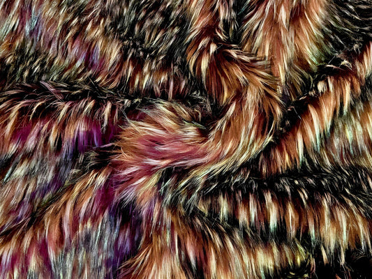 Burgundy - Faux Fur Fabric - Boho Coats - Festival Fashion