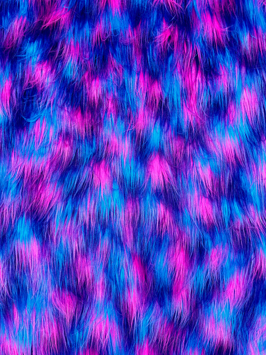 Arco iris morado - Tela de piel sintética