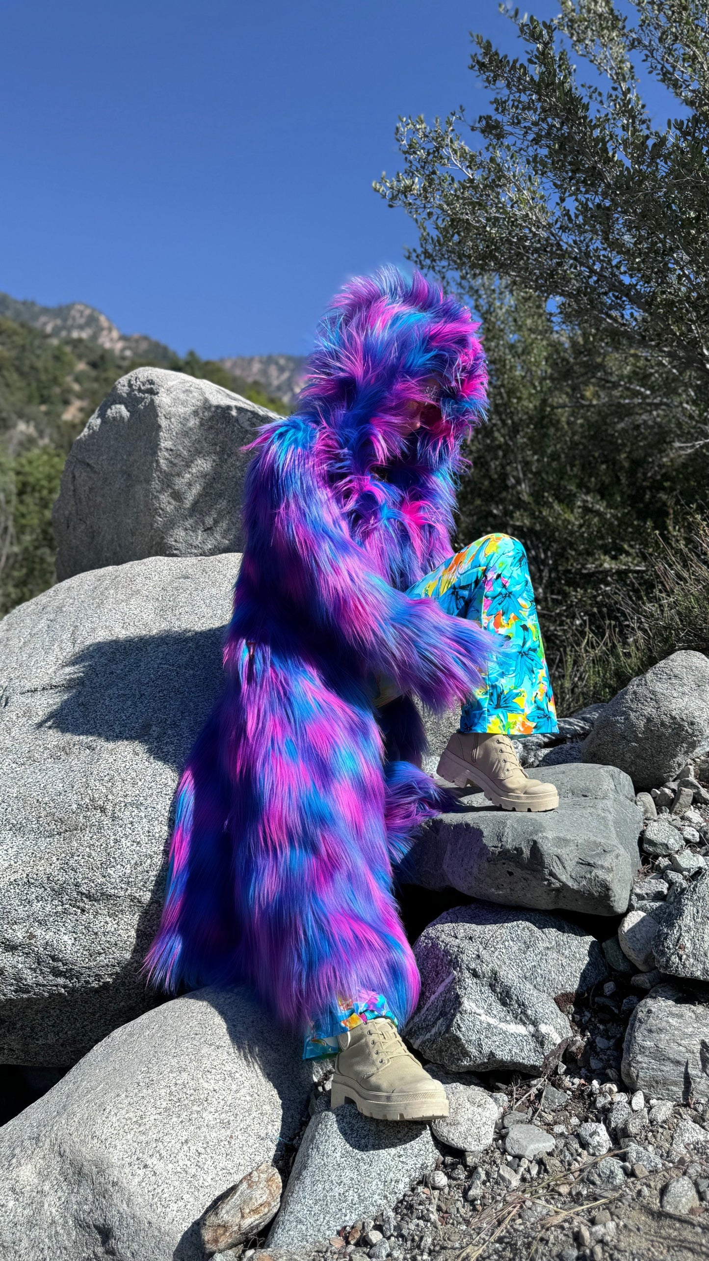 Electric Daisy Fur Coat
