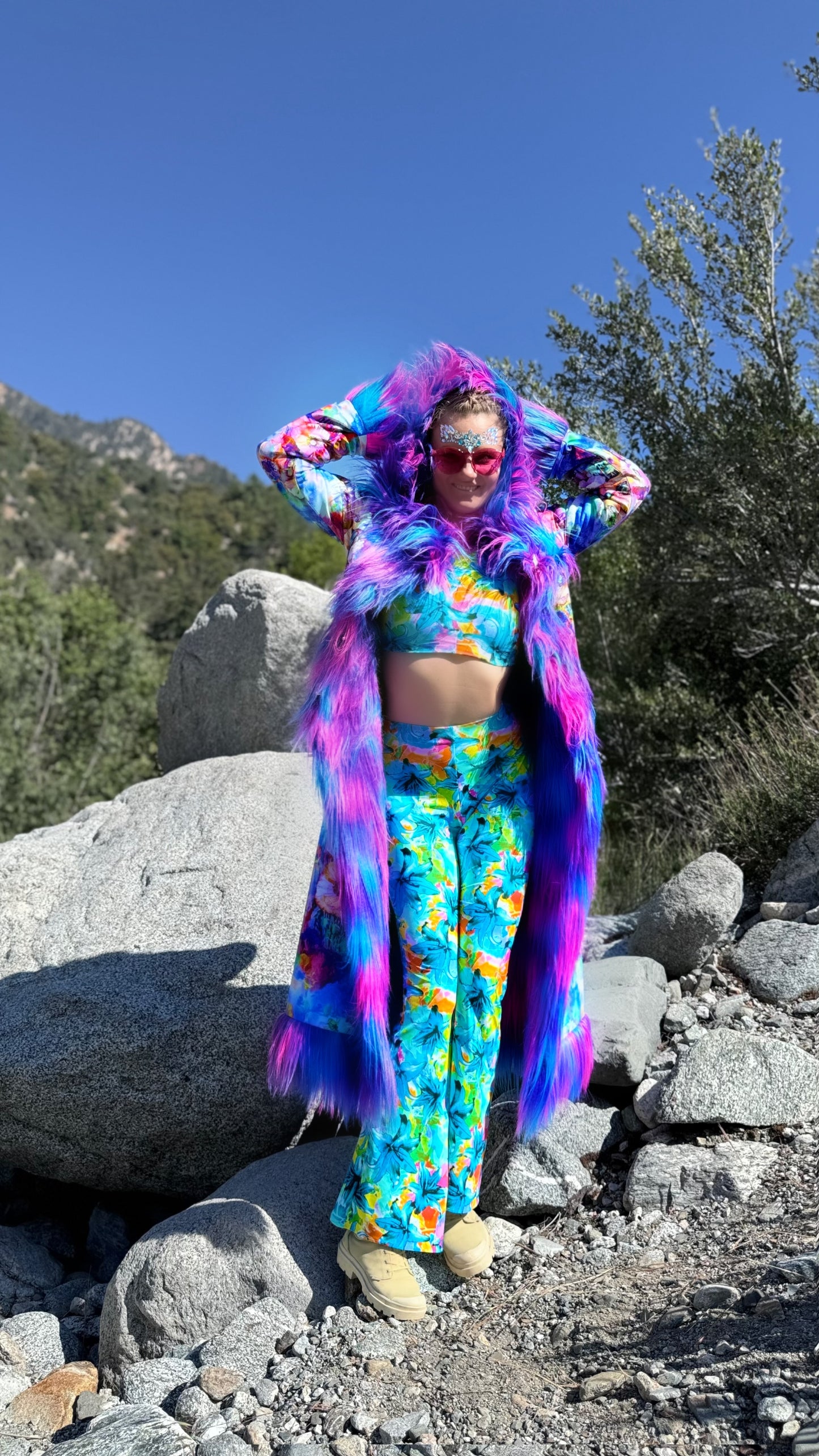 Electric Daisy Fur Coat