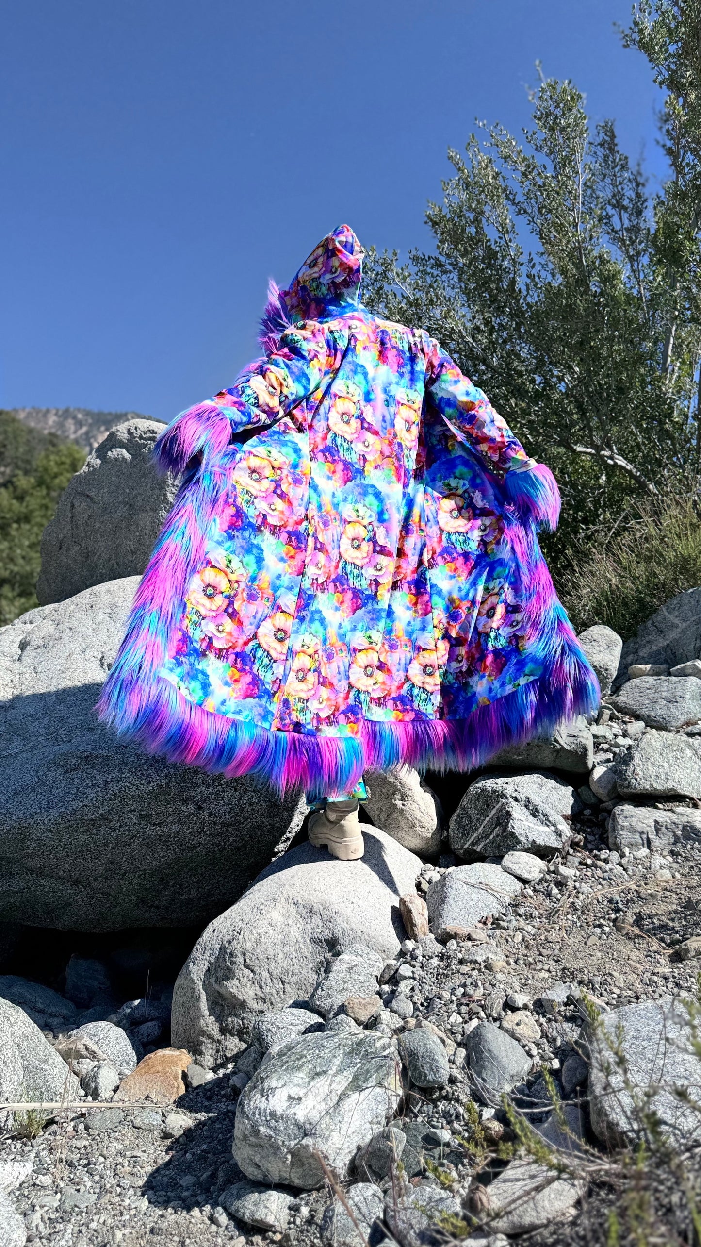 Electric Daisy Fur Coat