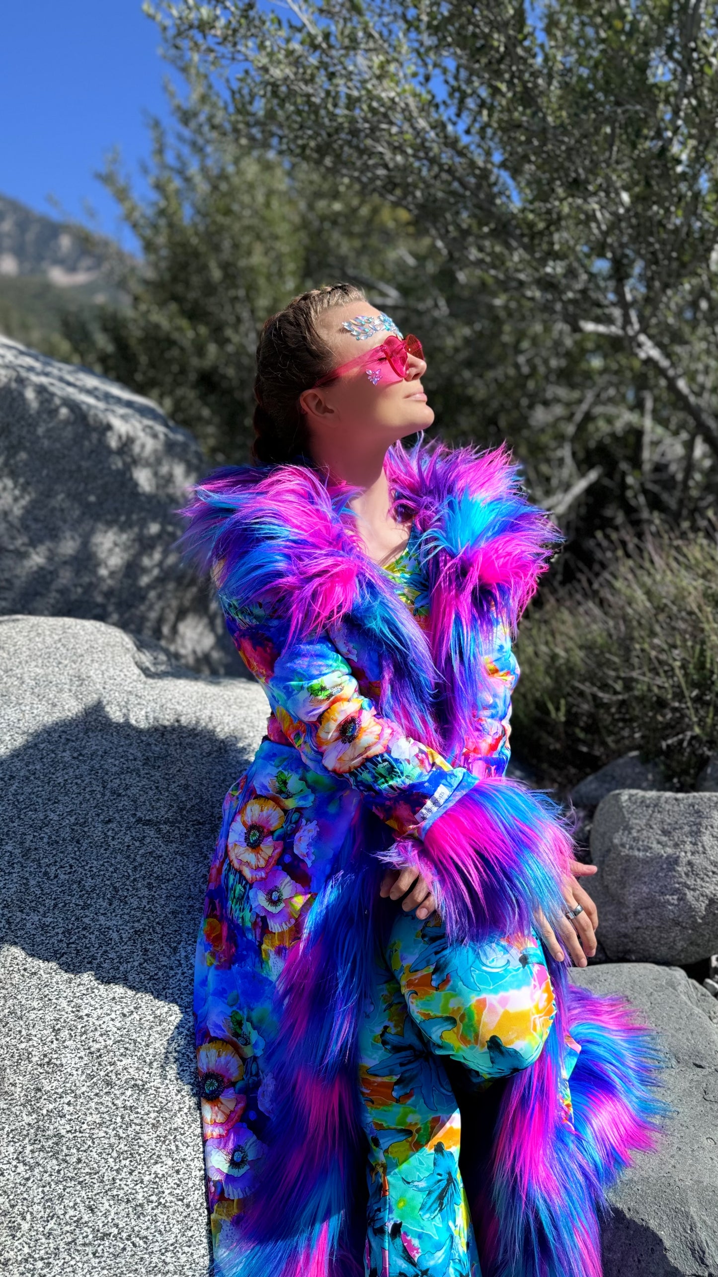 Electric Daisy Fur Coat