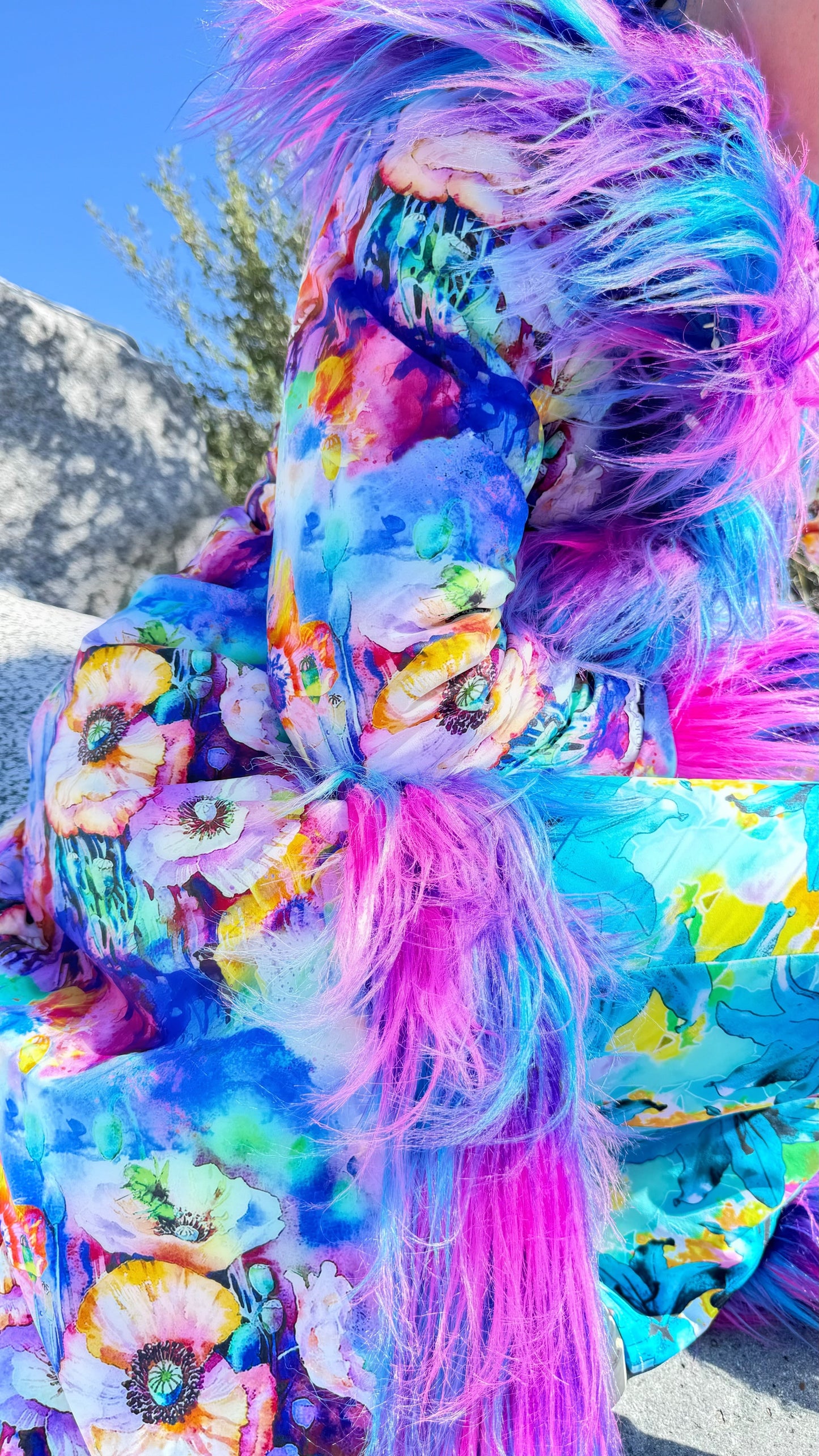 Electric Daisy Fur Coat