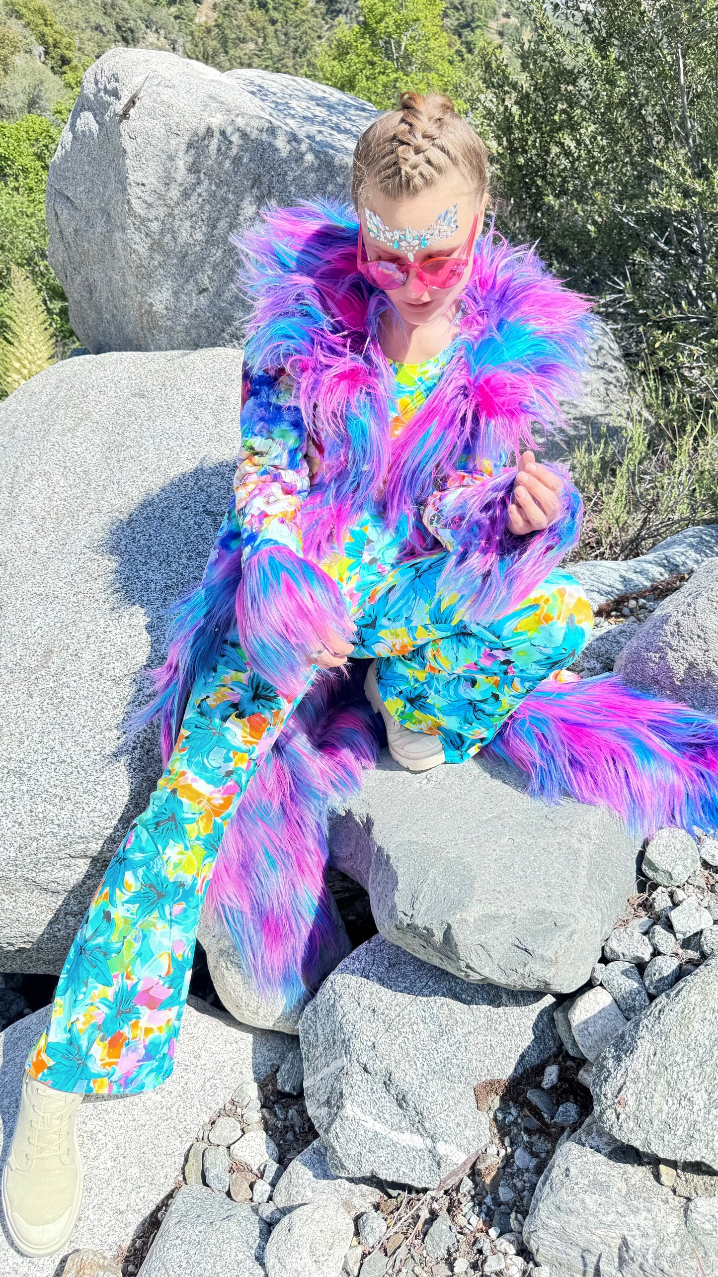 Electric Daisy Fur Coat