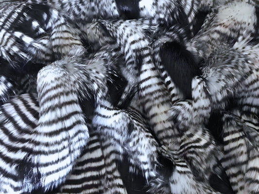 Falcon Black-n-White - Faux Fur Fabric - Boho Coats - Festival Fashion