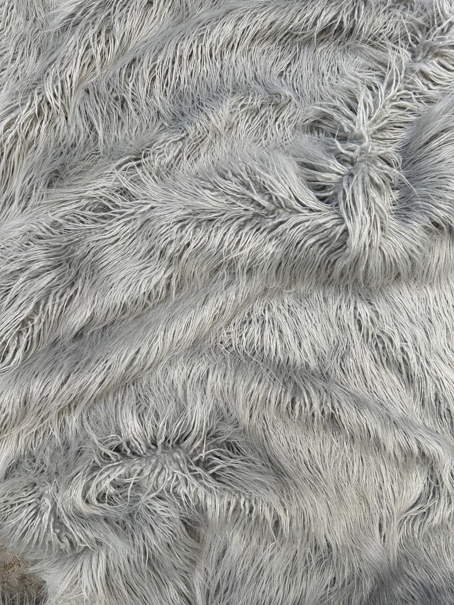 Grey Lama - Faux Fur Fabric