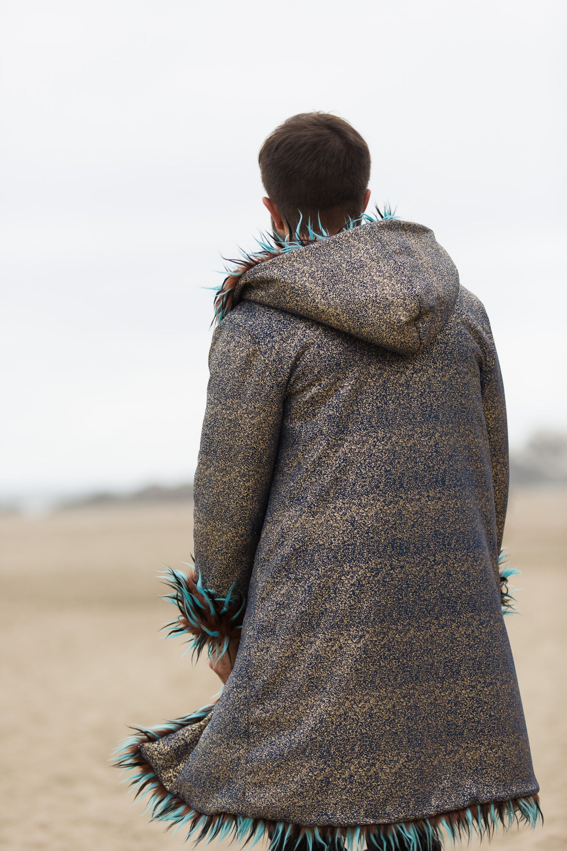 Gypsy Soul - Faux Fur Coat for Festivals - Boho Coats - Lining Side - Back