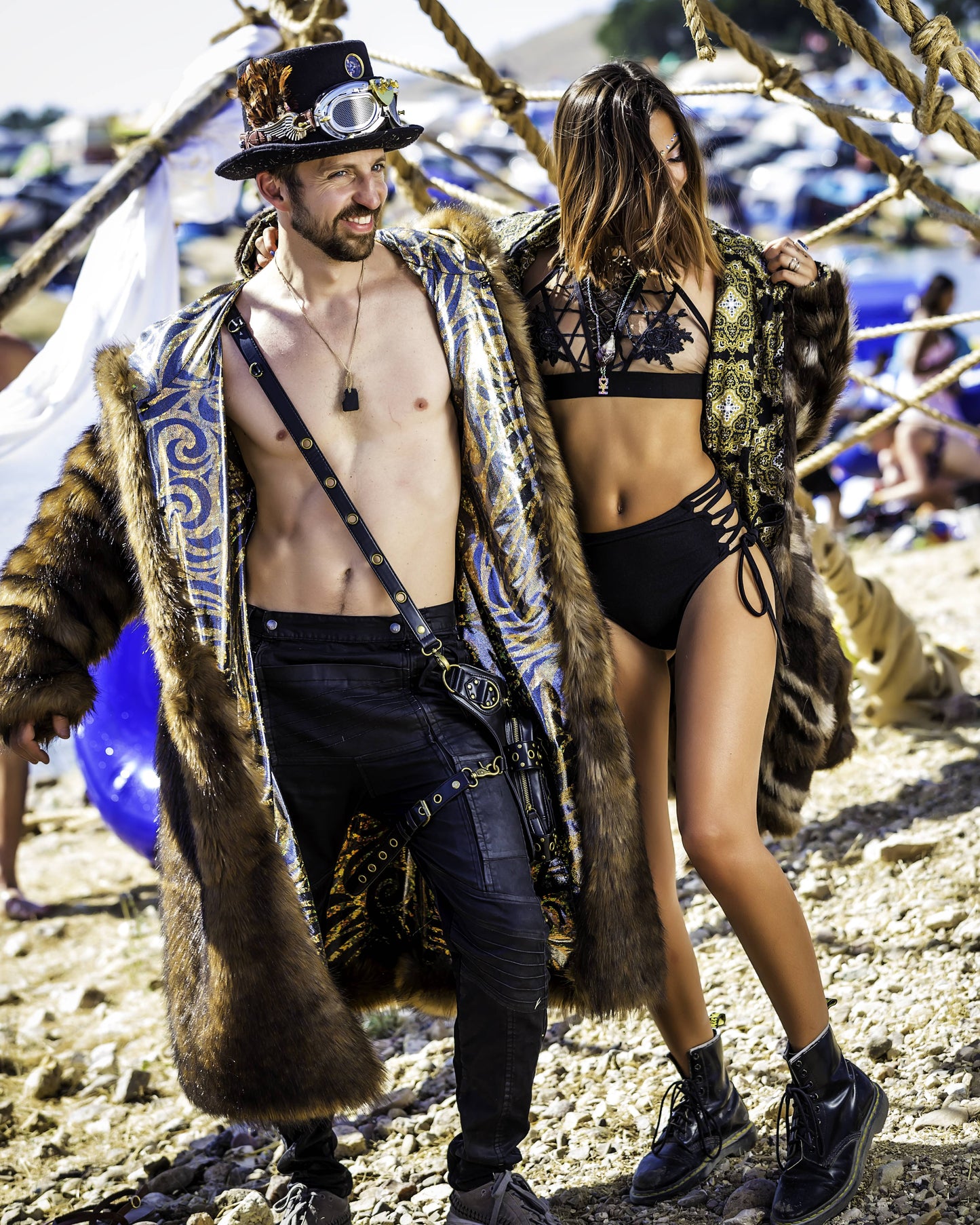 Pirate Festival Fur Coat for men
