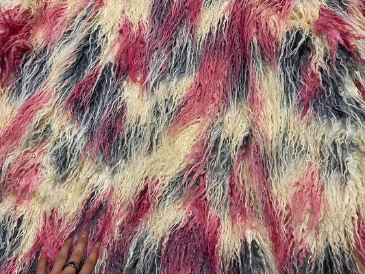 Lama Three Color - Faux Fur Fabric - Boho Coats - Festival Fashion