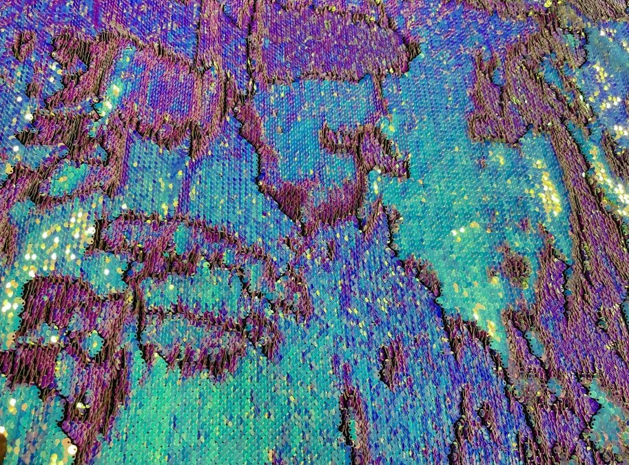 Luminiscent - BohoCoats Reversible Sequins Lining For Faux Fur Coats for Festivals