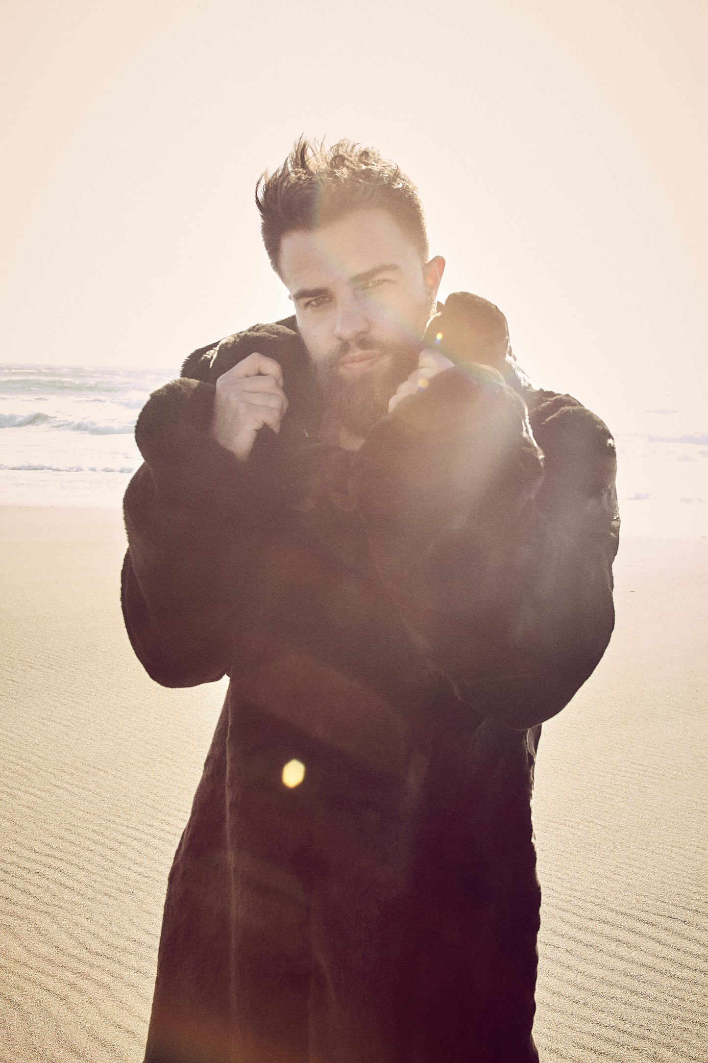 Black Panther fur coat for men