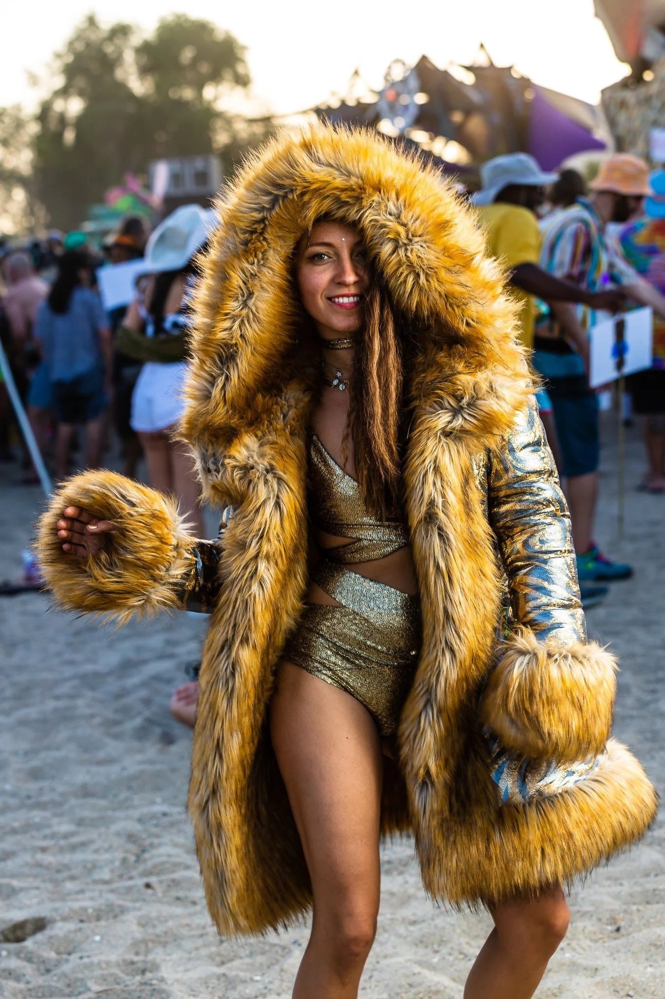 Fur coat party discount