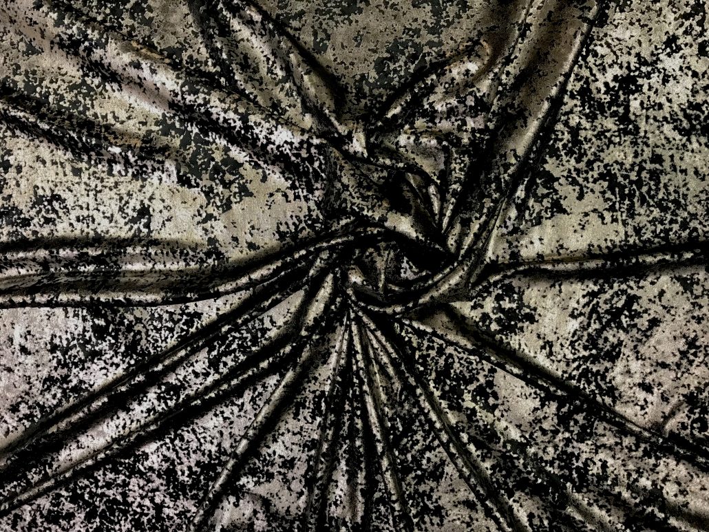 Silver Black Holo Velvet - BohoCoats Stretchy Lining Catalog For Faux Fur Coats