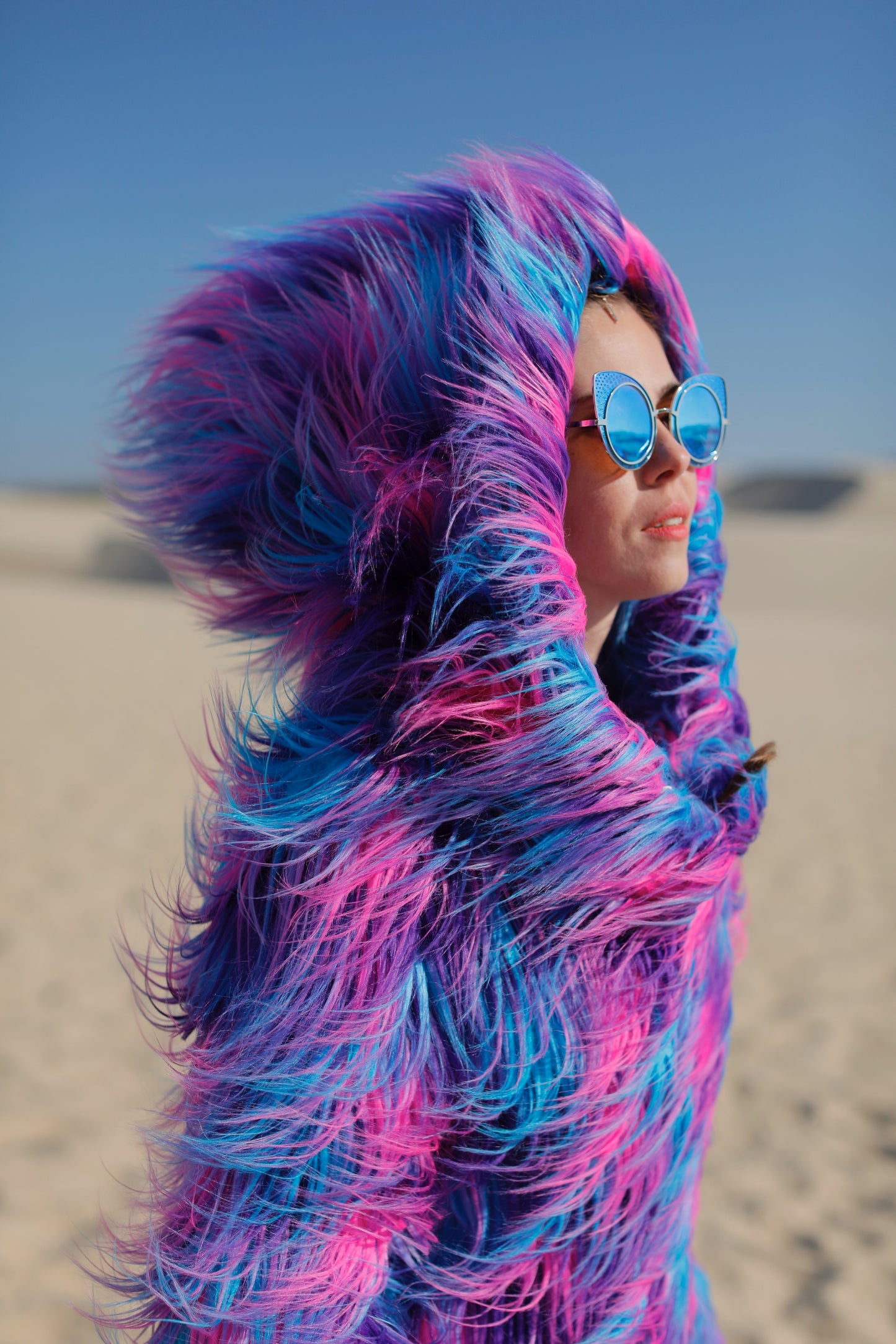 Electric Daisy Fur Coat