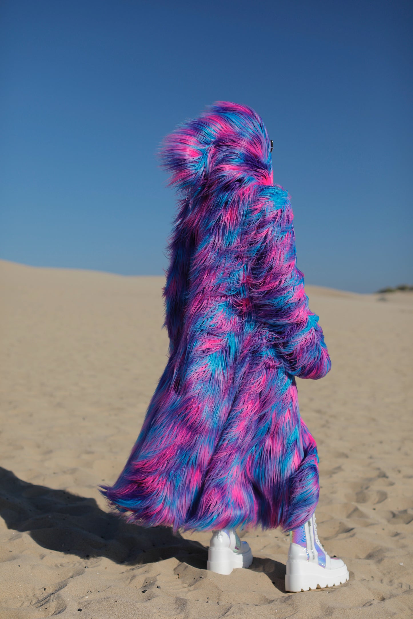 Electric Daisy Fur Coat