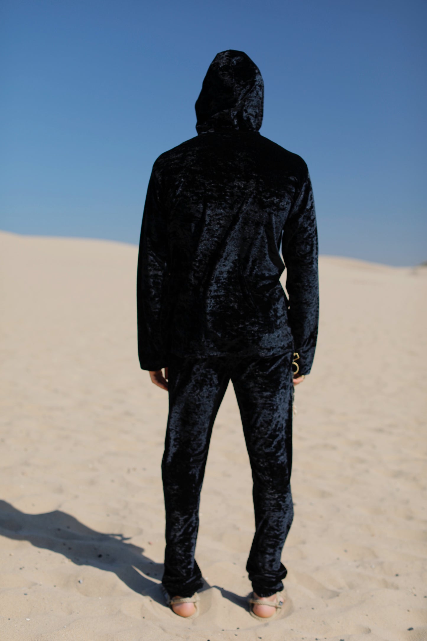 Fremen Black Velvet Pullover Hoodie