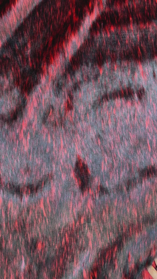 Red Dragon - Faux Fur Fabric