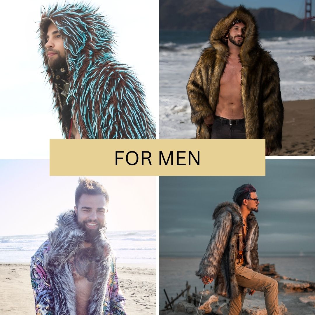 Faux Fur Coats for Men