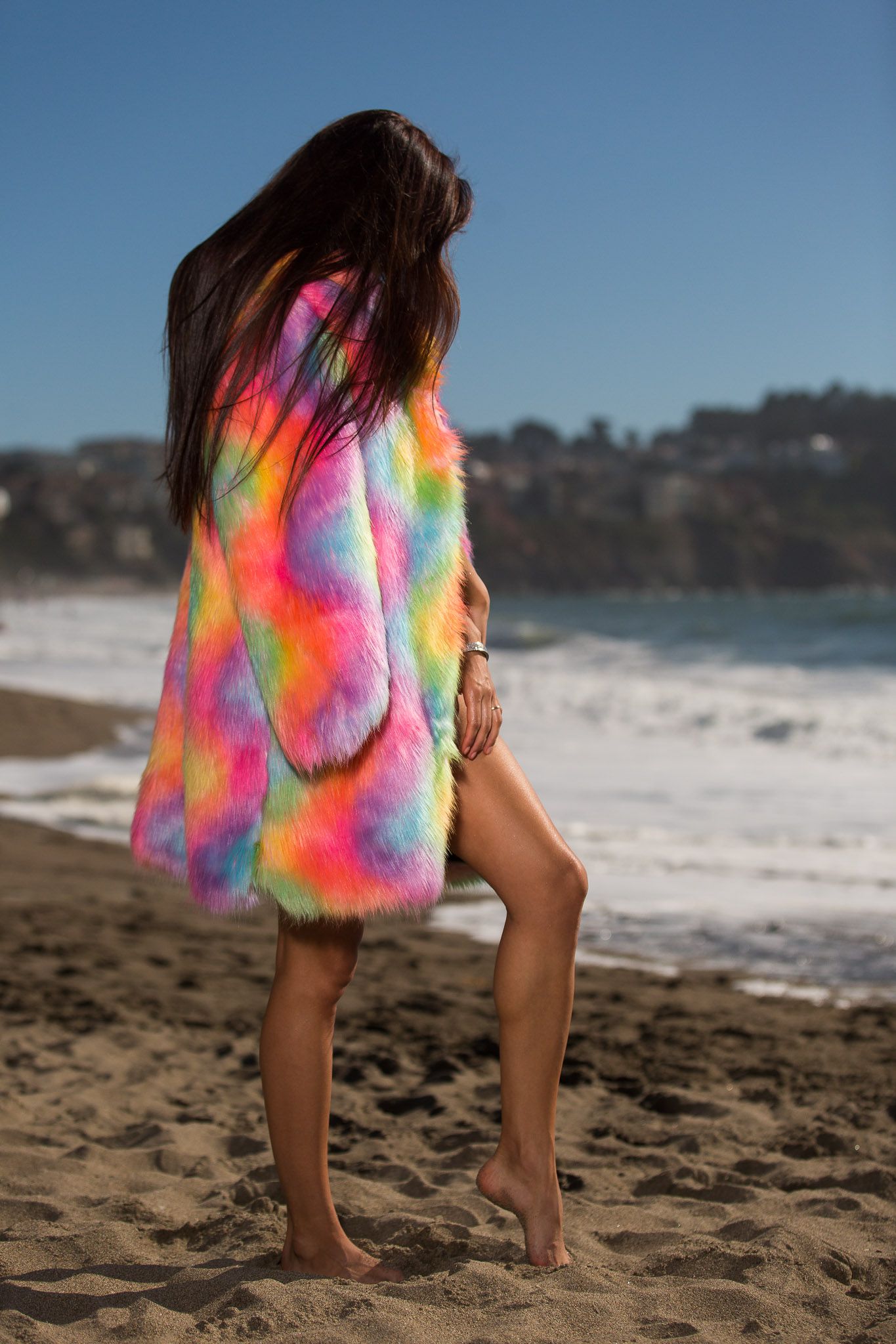 Rainbow Unierse Fur Coat