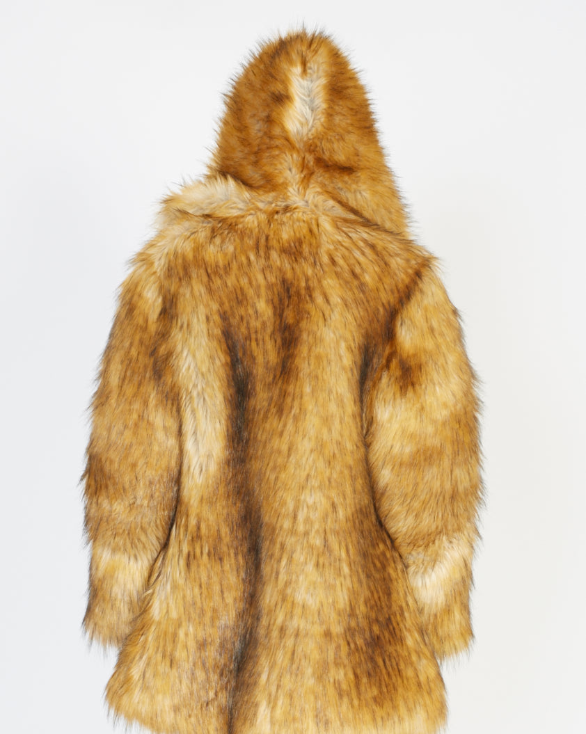 Safari fluffy faux fur coat