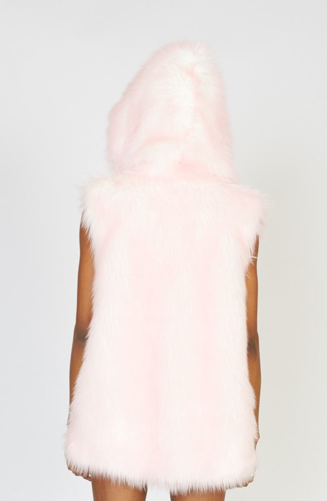 Cotton Candy faux fur vest