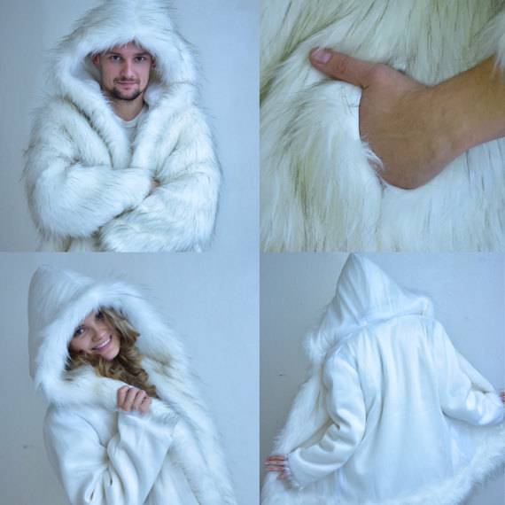 MATRIX FIBER OPTIC Fur Coat | Glow At Night Burning Man Jacket Led Clothes Playa Wear