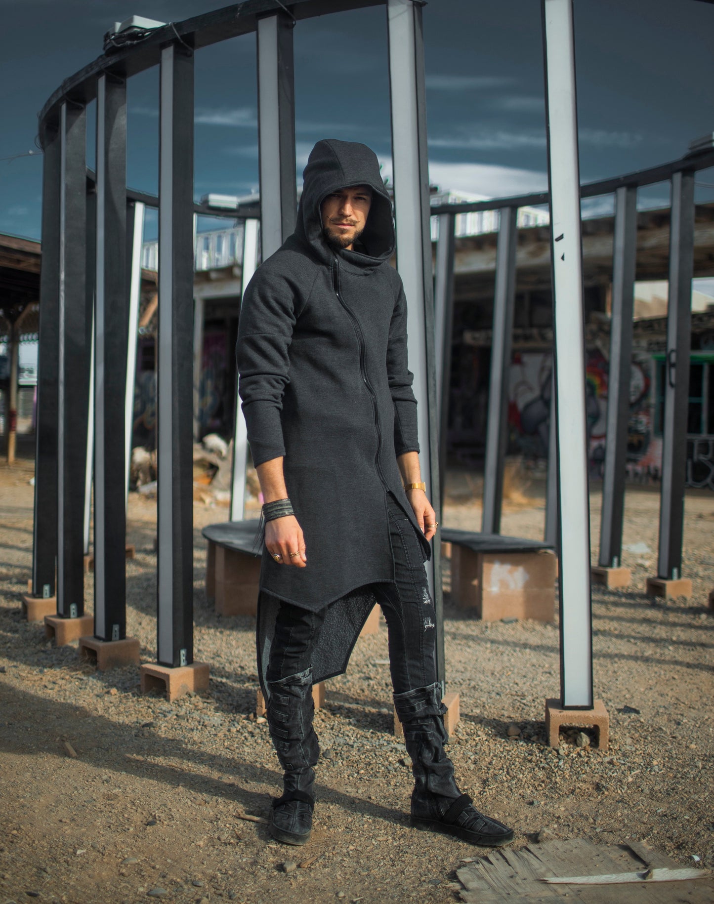 Assassin Zip Asymmetrical Hoodie