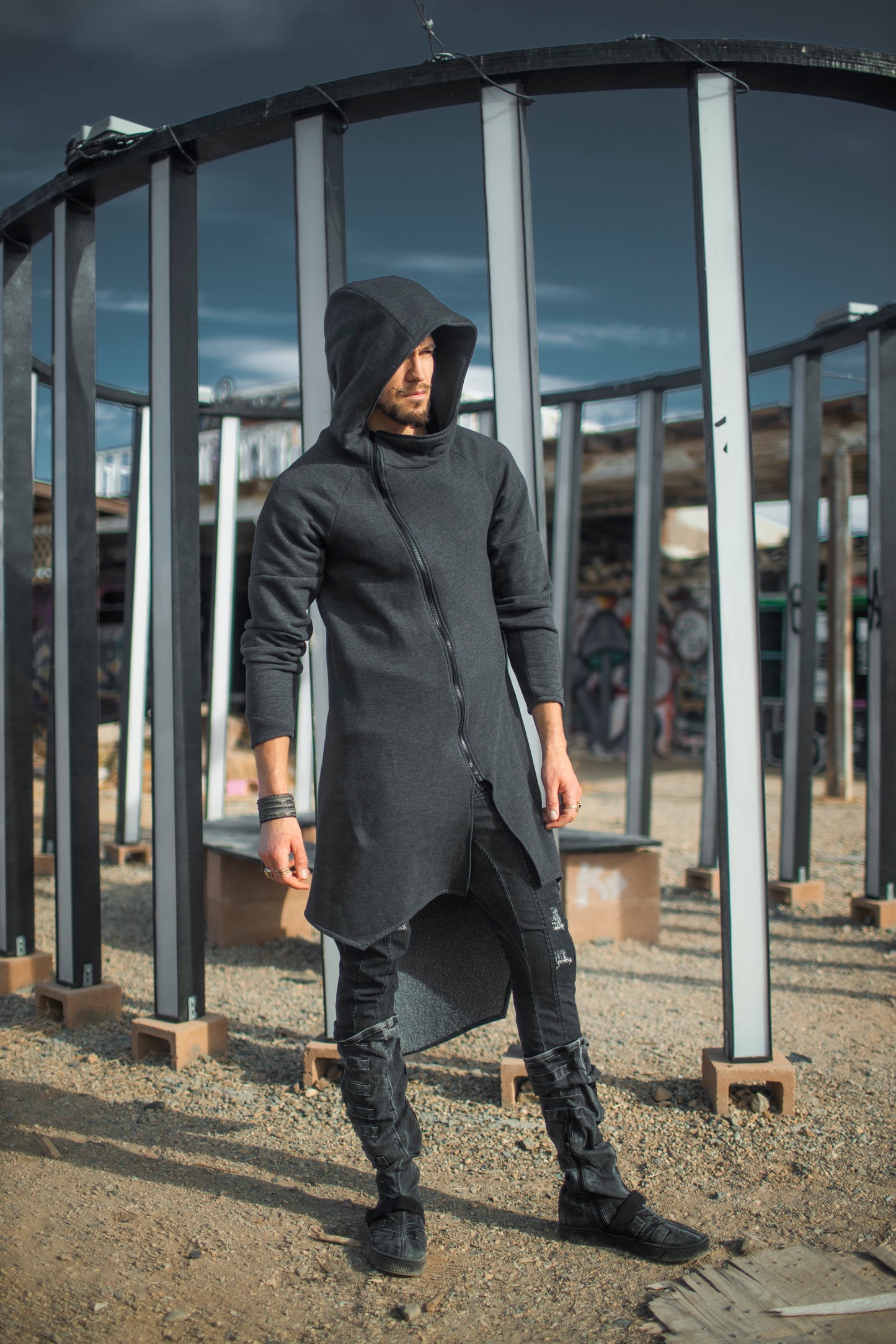 Assassin Zip Asymmetrical Hoodie