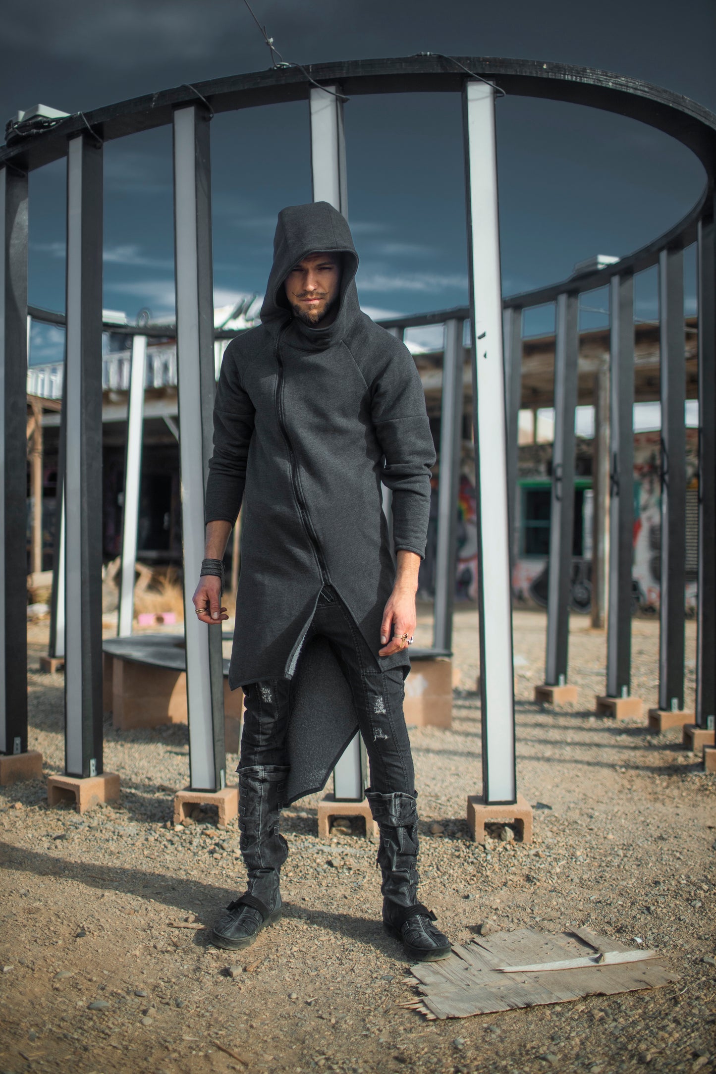 Assassin Zip Asymmetrical Hoodie