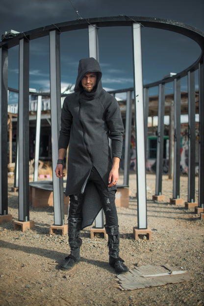 Assassin Zip Asymmetrical Hoodie