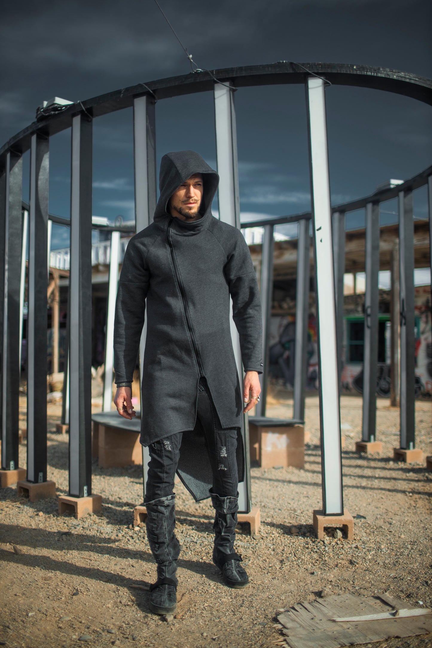 Assassin Zip Asymmetrical Hoodie