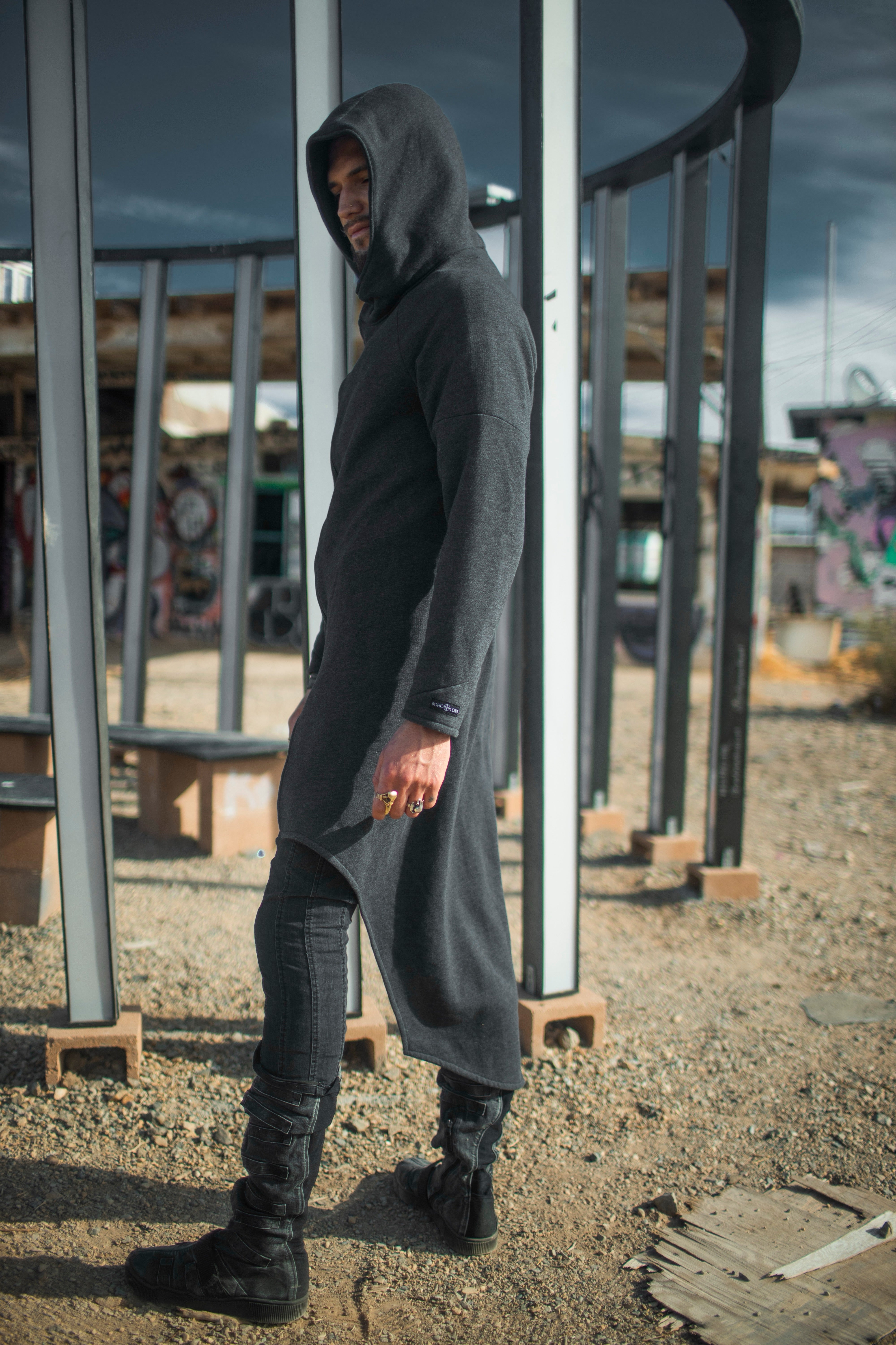 Assassin Zip Asymmetrical Hoodie | Burning Man | Zipped Hoodie