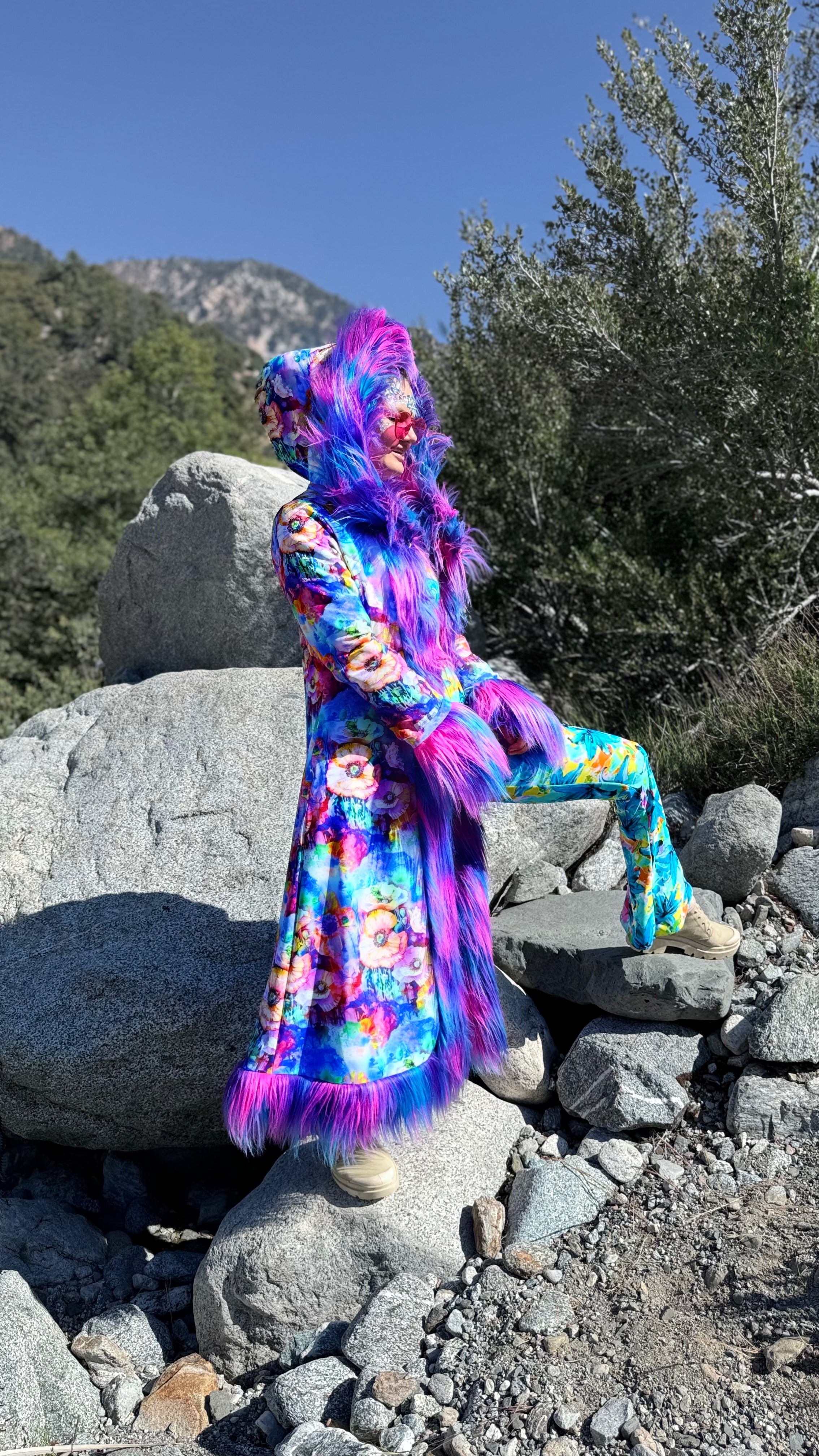 Neon fur coat 2025