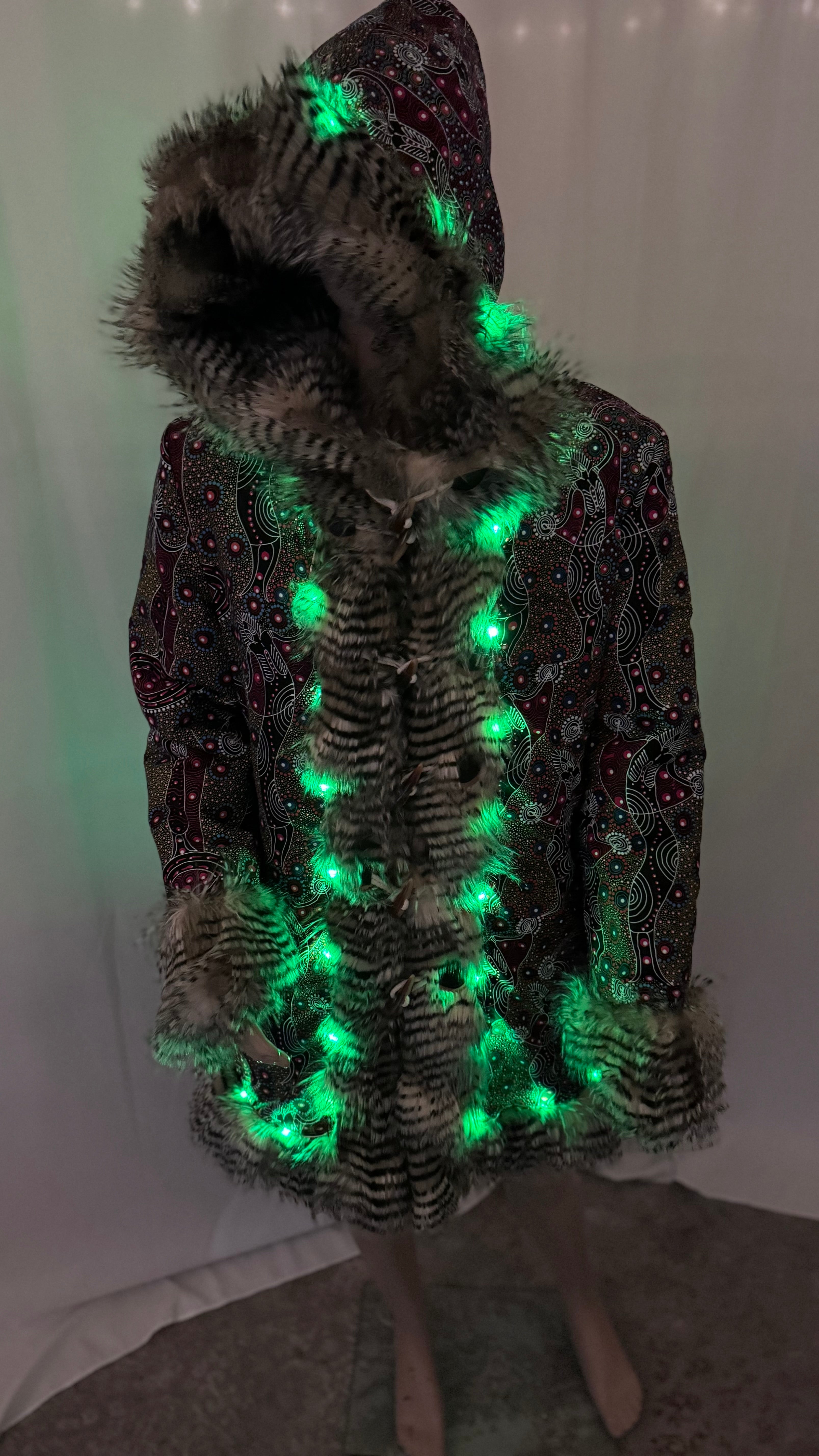 LED Lights Integration in a Coat add on Boho Coats