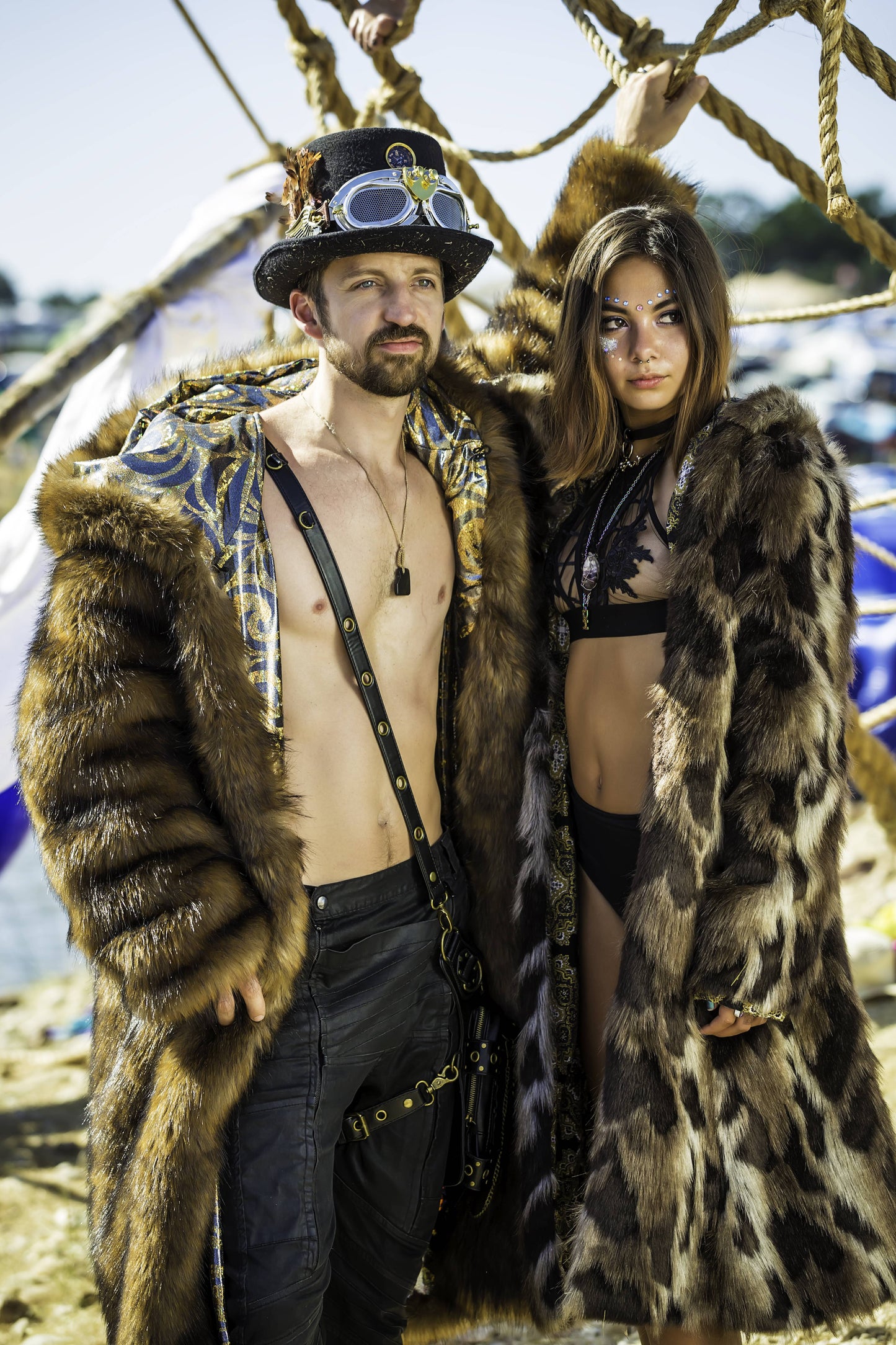 Pirate Festival Fur Coat for men