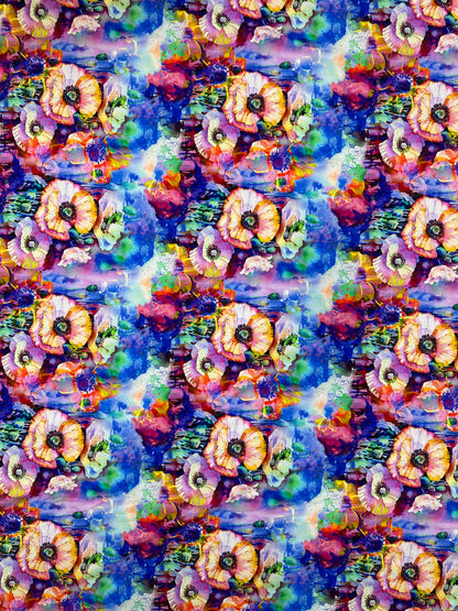 Neon Bright Poppy - Stretchy Lining Fabric