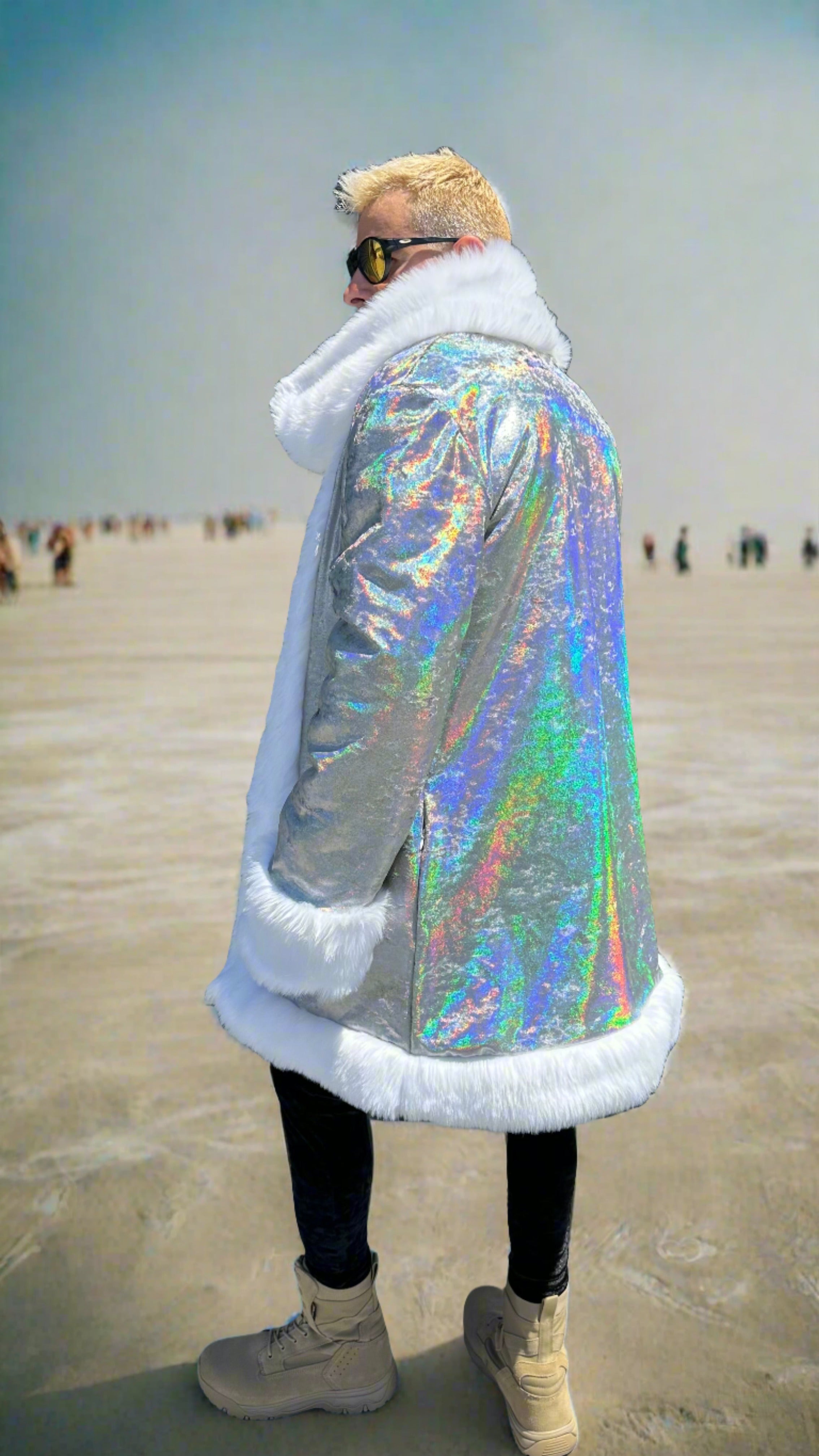 Holographic winter coat on sale
