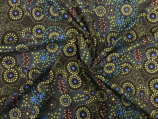 Rain Drops Australian Cotton - BohoCoats Non-Stretchy Lining For Faux Fur Coats for Festivals