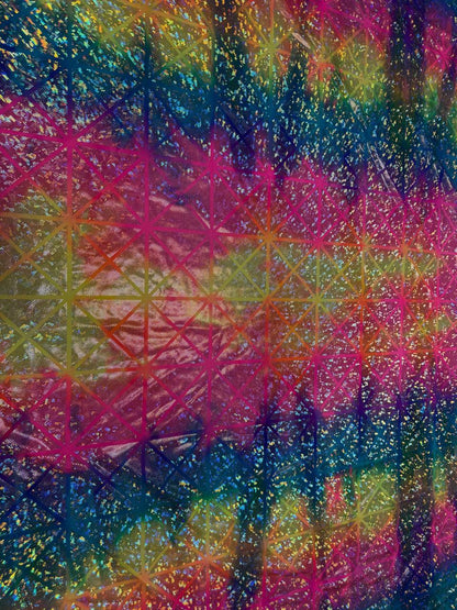 Rainbow Rhombus - Stretchy Lining Fabric