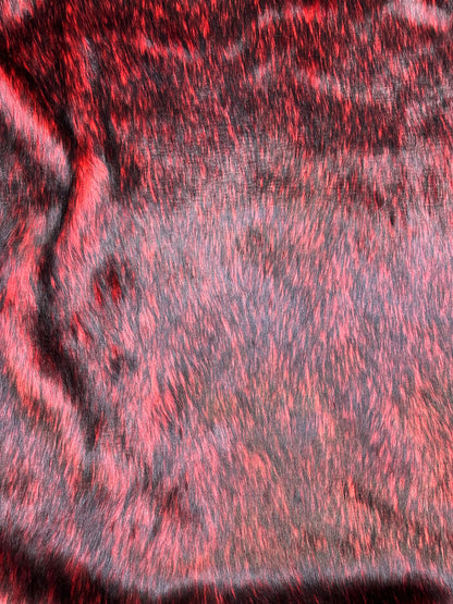 Red Dragon - Faux Fur Fabric